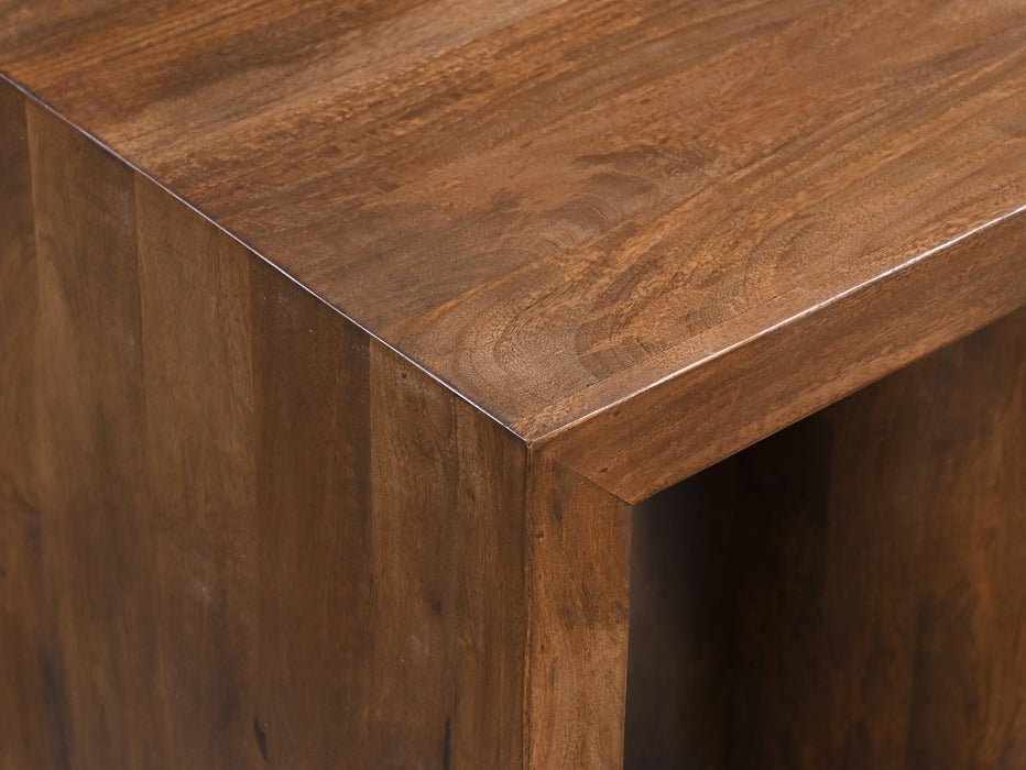 Noto 24" Modern Side Table in Acorn Brown - World Interiors