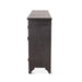 Neapolitan 80" Iron and Glass Sideboard in Matte Black - World Interiors