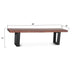 Yarrow 68" Bench in Light Sequoia with Gunmetal Legs - World Interiors