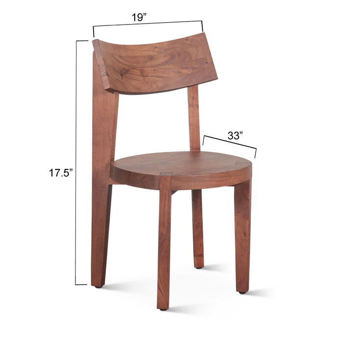 Yarrow 19" Acacia Wood Dining Chair in Light Sequoia - World Interiors