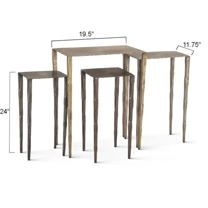 Fresno Etched Nesting Side Tables, Set 4 - World Interiors