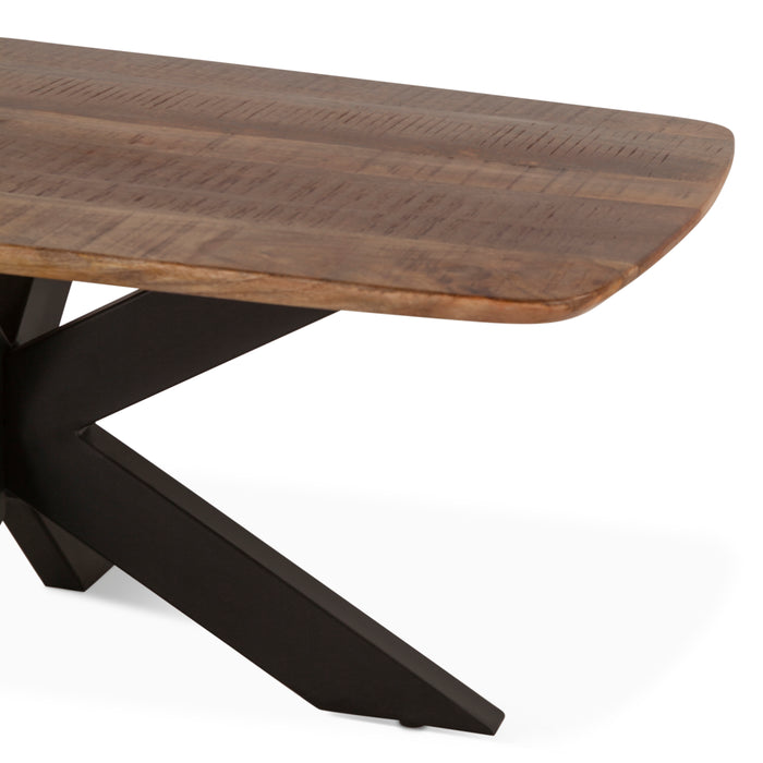 Santa Margherita 46" Mango Wood and Iron Coffee Table - World Interiors