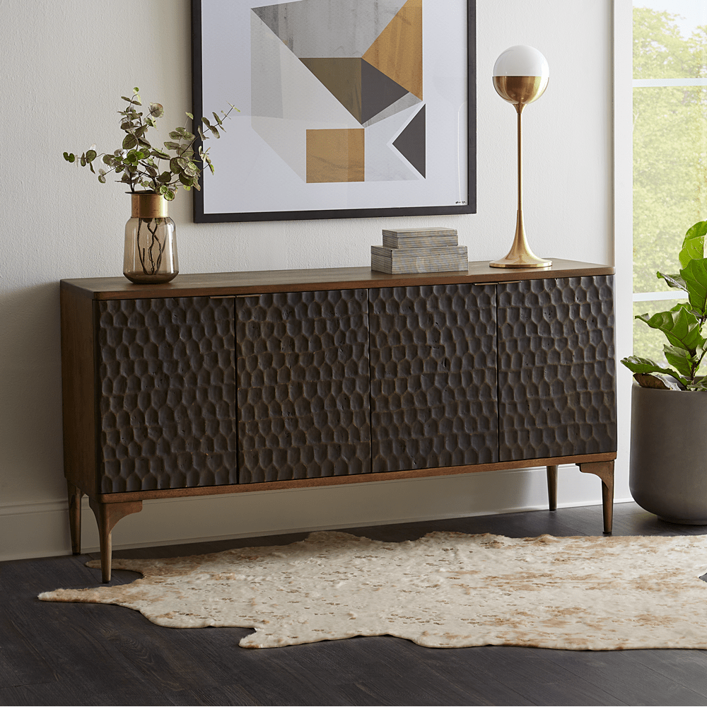 Vallarta Carved Mango Wood Sideboard - World Interiors