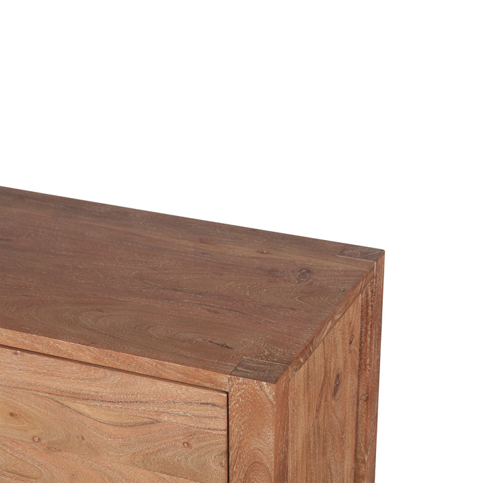 Alpine Modern Nightstand in Distressed Oak - World Interiors