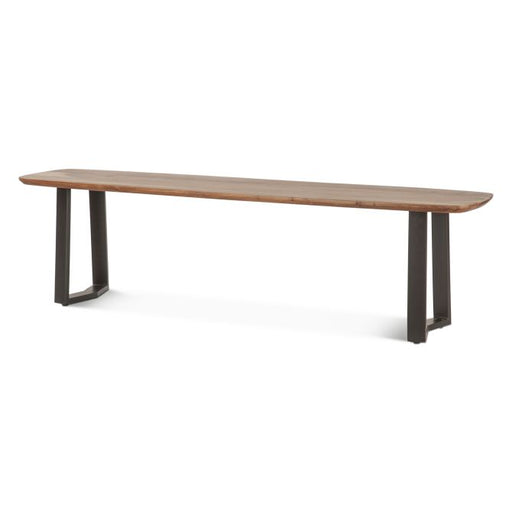 Sorrento 68" Natural Acacia Wood and Iron Dining Bench - World Interiors