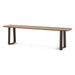 Sorrento 68" Natural Acacia Wood and Iron Dining Bench - World Interiors