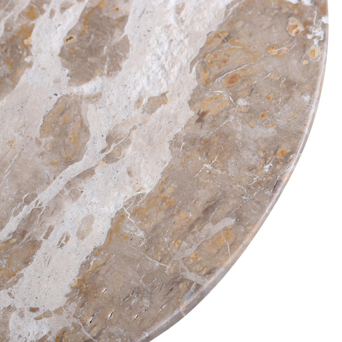 Glacier 18" Amber Marble Accent Table - World Interiors