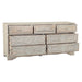 Haveli 71" Plinth Base Dresser in Carved Heirloom White - World Interiors