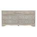 Haveli 71" Plinth Base Dresser in Carved Heirloom White - World Interiors