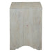Haveli 26" Plinth Base Nightstand in Carved Heirloom White - World Interiors