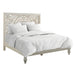 Haveli Queen Bed in Hand Carved Heirloom White - World Interiors