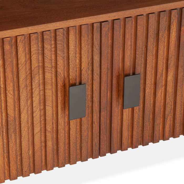 Halden 67" Acacia Wood Sideboard in Pecan Brown - World Interiors