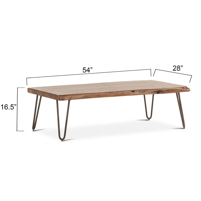 Grandby Mid - Century Modern Live - Edge Coffee Table - World Interiors