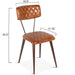 Hudson Diamond Stitched Leather Dining Chair - World Interiors