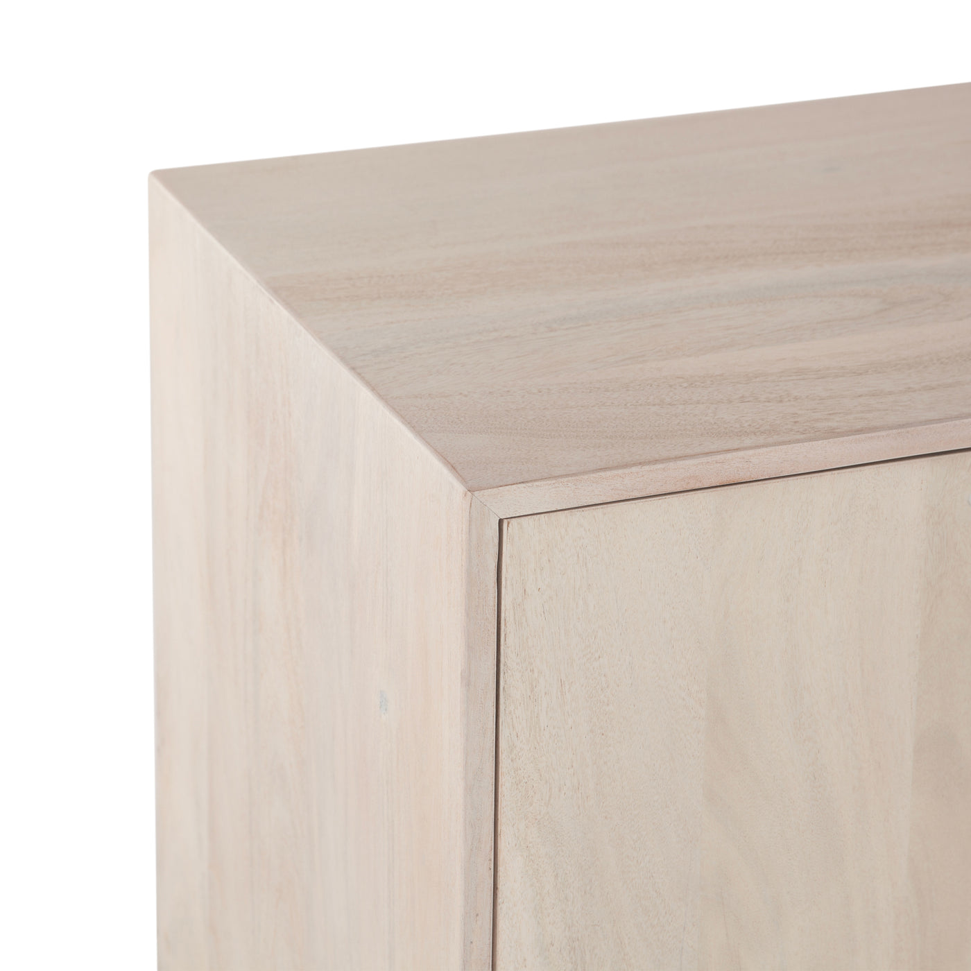 Havana 68" Whitewash Acacia Wood Sideboard with Iron Legs — World Interiors