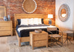 Alpine Modern Queen Platform Bed in Distressed Oak - World Interiors