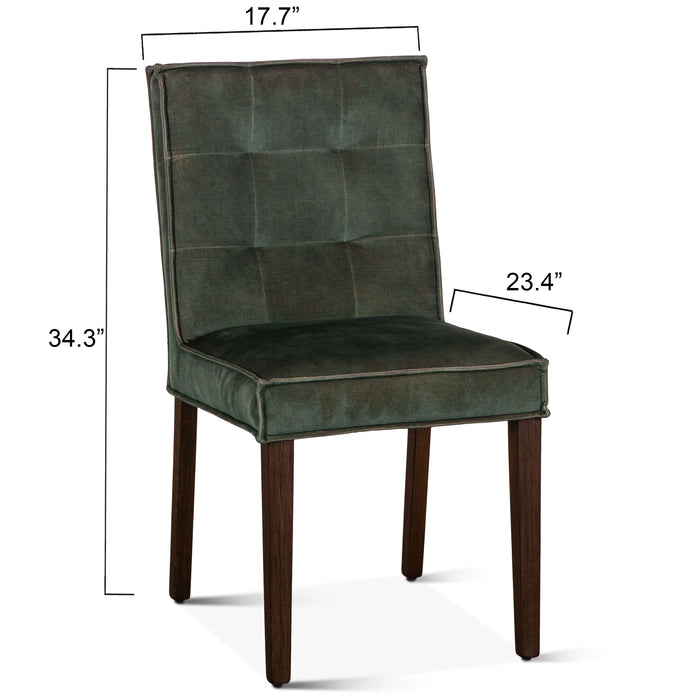 Avery Green Velvet Dining Chair - World Interiors