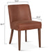 Avery Casual Vintage Tan Leather Dining Chair with Weathered Oak Legs - World Interiors