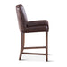 Avery Casual Dark Brown Leather Counter Chair with Matte Brown Legs - World Interiors
