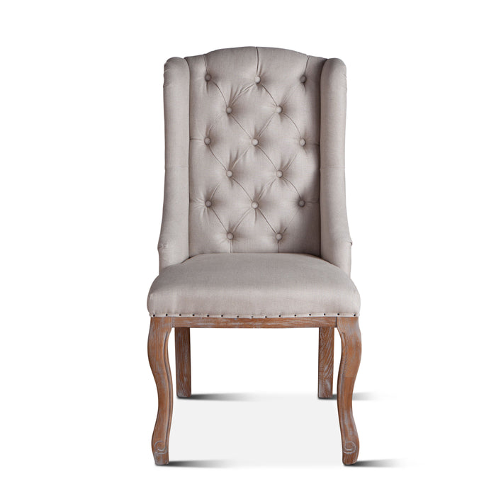 Portia Wing Back Formal French Dining Chair