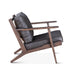 Robert Modern Black Leather Arm Chair - World Interiors