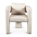 Oscar Armchair in White Boucle - World Interiors