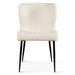 Isabella White Boucle Modern Dining Chair - World Interiors