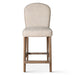 Olivia Casual Beige Linen Counter Chair - World Interiors