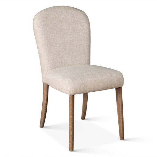 Olivia Casual Beige Linen Dining Chair - World Interiors