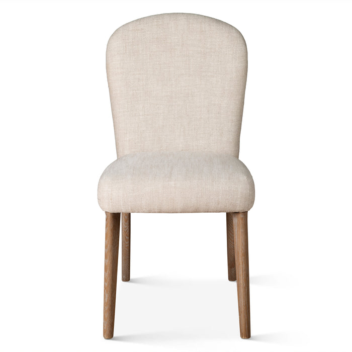 Olivia Casual Beige Linen Dining Chair World Interiors
