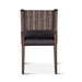 Lila Leather Linen Back Dining Chair, Set of 2 - World Interiors