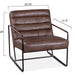 Portland Modern Grey Leather Accent Chair - World Interiors