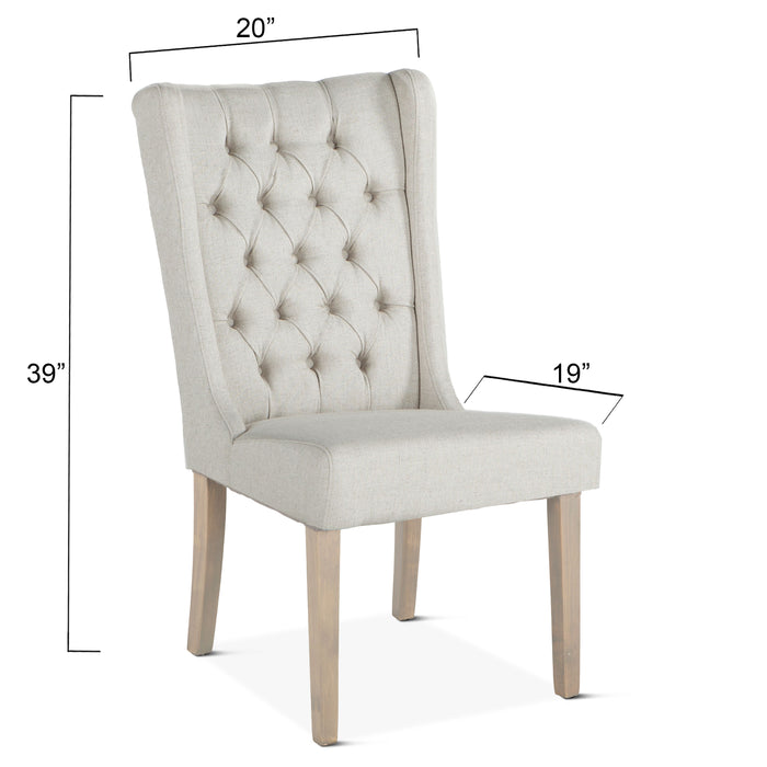 Chloe Contemporary Wing Dining Chair - World Interiors