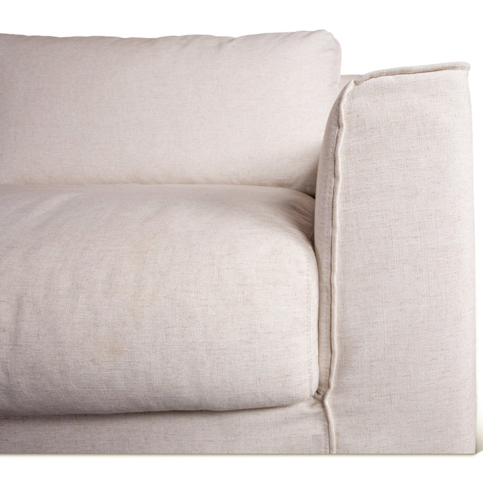 Oliver White Linen Slipcover Sofa - World Interiors