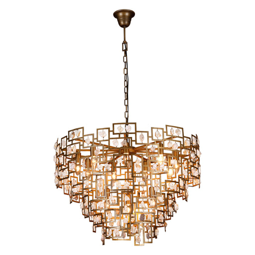 Heritage Large Pendant Chandelier with Stone - World Interiors