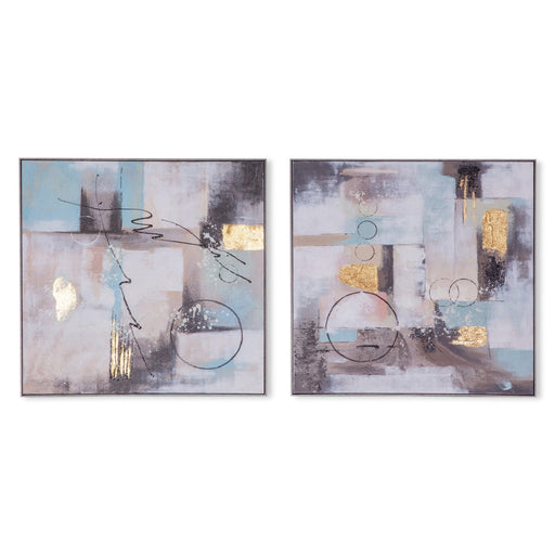 "Echoes in Motion" Hand Painted Framed Wall Art, Set of 2 - World Interiors