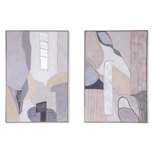 "Shifting Visions" Hand Painted Framed Wall Art, Set of 2 - World Interiors