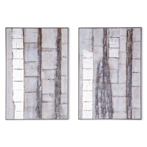 "Organic Impressions" Hand Painted Framed Wall Art, Set of 2 - World Interiors