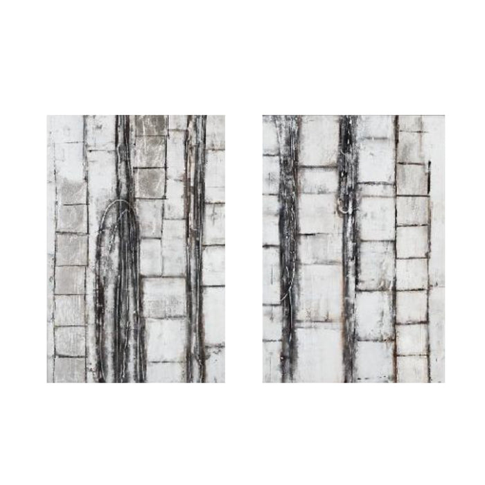 "Nature's Canvas" Hand Painted Framed Wall Art, Set of 2