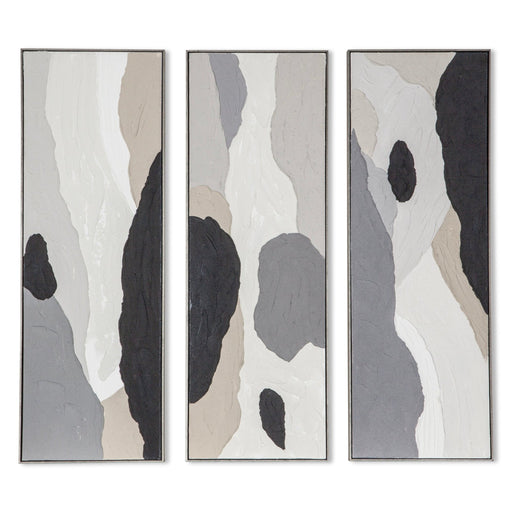 "Distorted Illusions" Hand Painted Framed Wall Art, Set of 3 - World Interiors