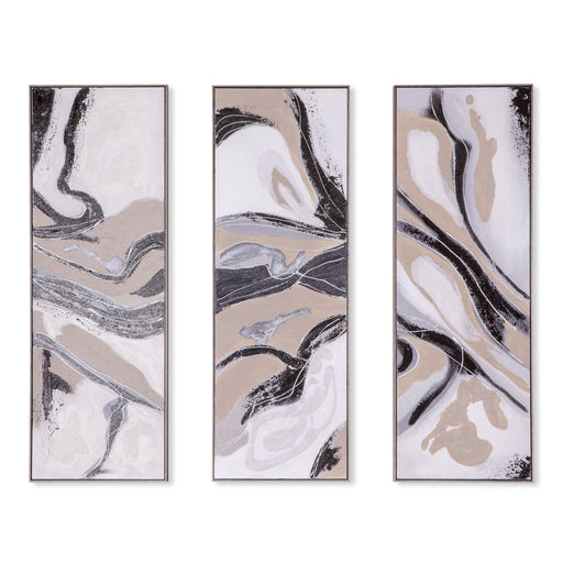 "Solace" Hand Painted Framed Wall Art, Set of 3 - World Interiors