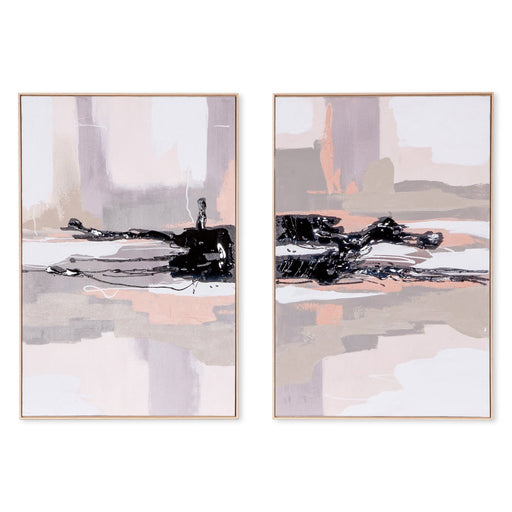 "Beyond the Veil" Hand Painted Framed Wall Art, Set of 2 - World Interiors