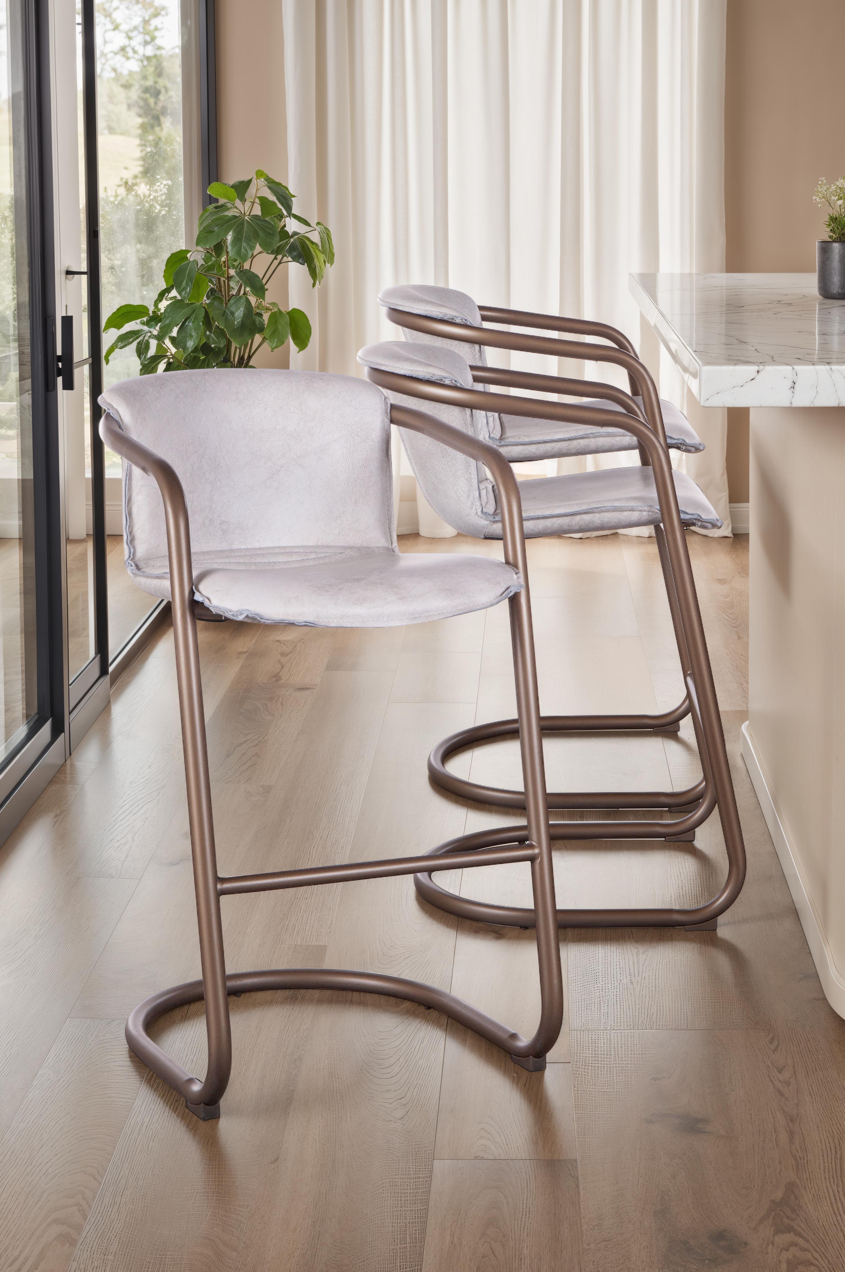 Chiavari Top Grain Leather Barstool - World Interiors