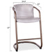 Chiavari Industrial Modern Leather Counter-Height Stool - World Interiors