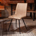 Brisben Vintage Modern Hand Washed Leather Dining Chair - World Interiors
