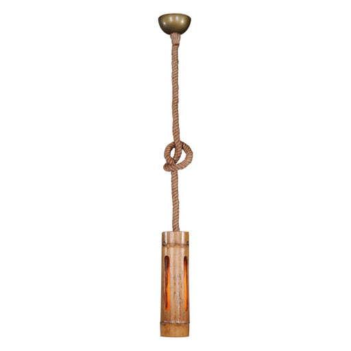 Heritage Copper Barrel Pendant with Rope - World Interiors