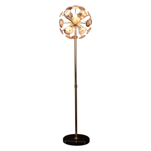 Heritage Iron Agate and Marble Floor Lamp - World Interiors