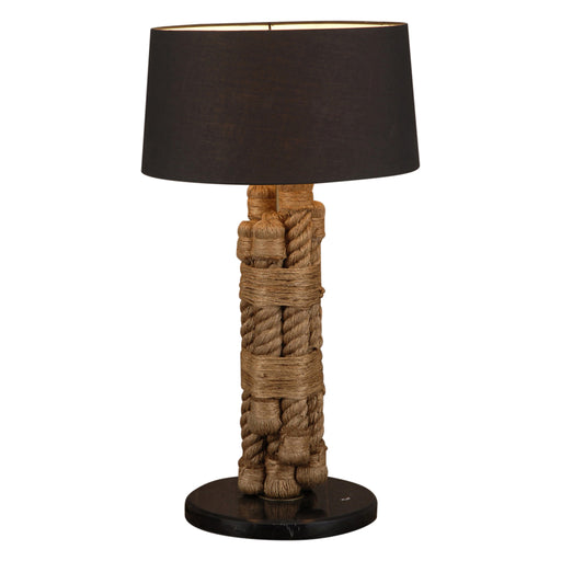 Heritage Rope and Marble Table Lamp - World Interiors