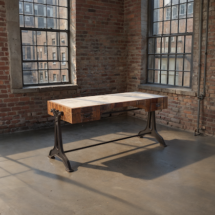 Melbourne Reclaimed Rustic Writing Desk - World Interiors