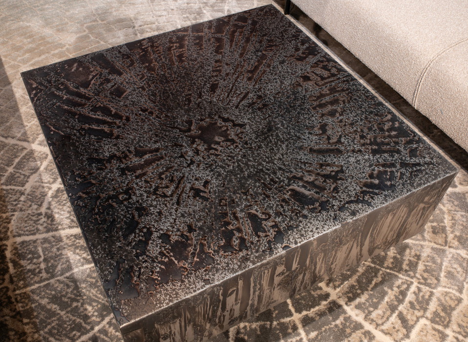 Odessa Modern Industrial Coffee Table in Desert Patina